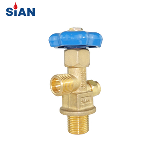 Van xi lanh khí công nghiệp QF35D Van xi lanh khí O2 / Không khí / N2 Loại có trục Van khí bằng đồng thau